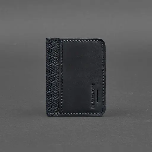 Кожаная обложка для ID-паспорта и водительского заседания 4.0 Карбон синяя - фото 6