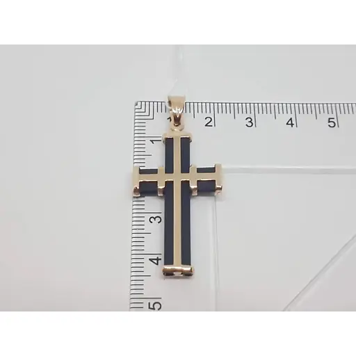 Золотий хрестик Tango з каучуком. 940010 - фото 3