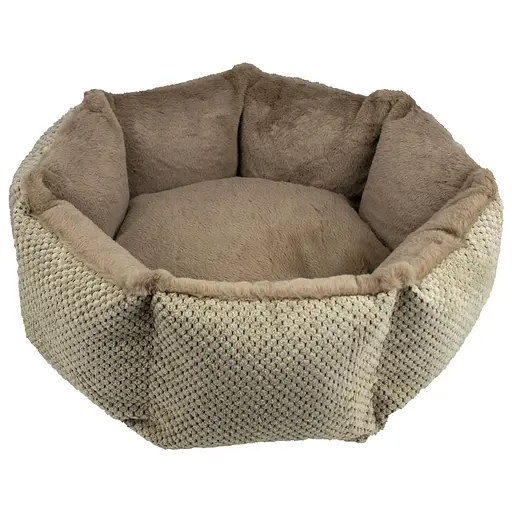 Лежак для тварин Пухнастики Agility Колізей M  60х60х20 см бежевий