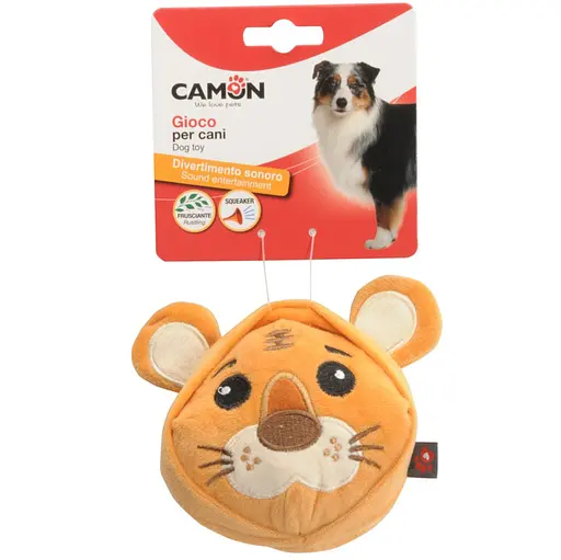 Іграшка для собак Camon собачки у вигляді кулі м'які поліестерові з пищалкою та шелестінням 10 см в асортименті (AH043) - фото 3