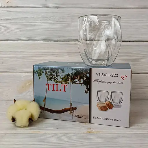Набір склянок Vittora TILT з подвійним дном 220 мл 2 шт. VT-5411-220 (141394) - фото 2