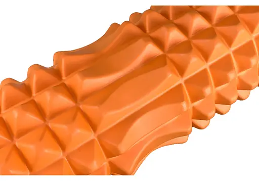 Массажный ролик EasyFit Grid Roller 33 см v.1.2 с заглушками с двух сторон Оранжевый (EF-2022a-OR) - фото 3