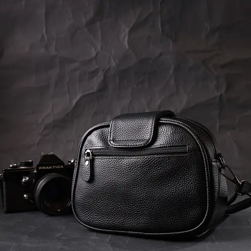 Фактурная сумка для женщин Vintage из натуральной кожи с тиснением под змею 20х14х7.5 см sum0028996 - фото 10