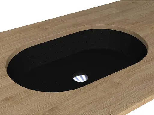 Умивальник Miraggio Rome mirastone black 0000905, Чорний матовий - фото 2