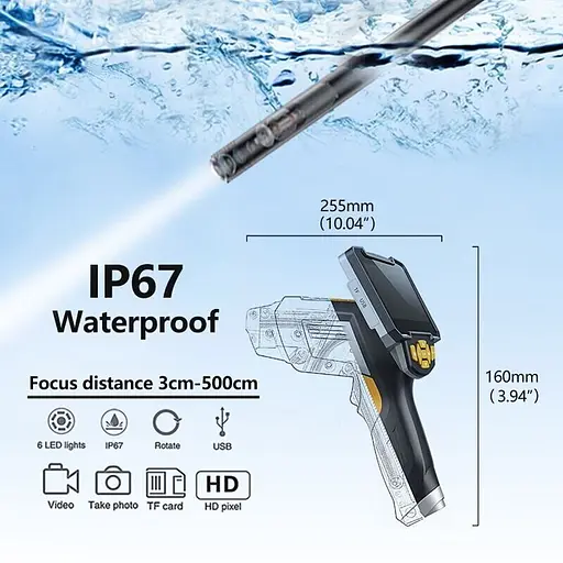 Ендоскоп автомобільний технічний з 4.3" дисплеєм Prostormer SPCC066, 8 мм діаметр, із записом 1080P, 10 метрів (100411) - фото 4