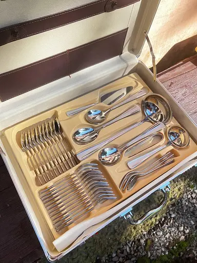 Набор столовых приборов Bachmayer BM-7219 на 12 персон в подарочном чемодане 72 предмета - фото 8