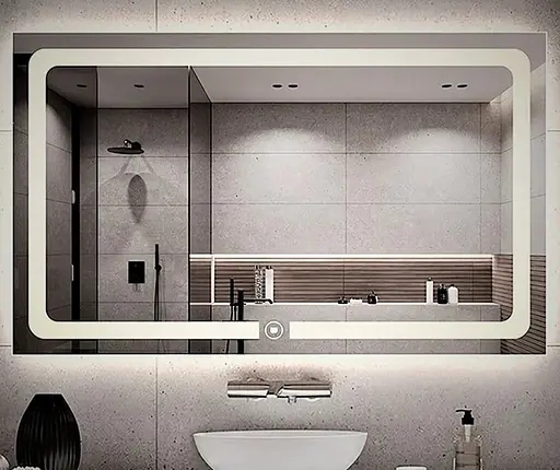 Дзеркало Dusel DE-M3001 75x120 см, Білий - фото 4