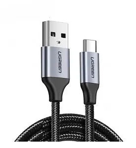 Кабель Ugreen US288 USB - TYPE-C Aluminum Braid 1 м чорний (60126)