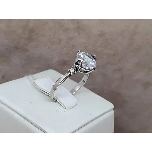 Серебряное кольцо РЕГЕЛЬ с фианитами. 1240/1Р-CZ 17 - фото 3