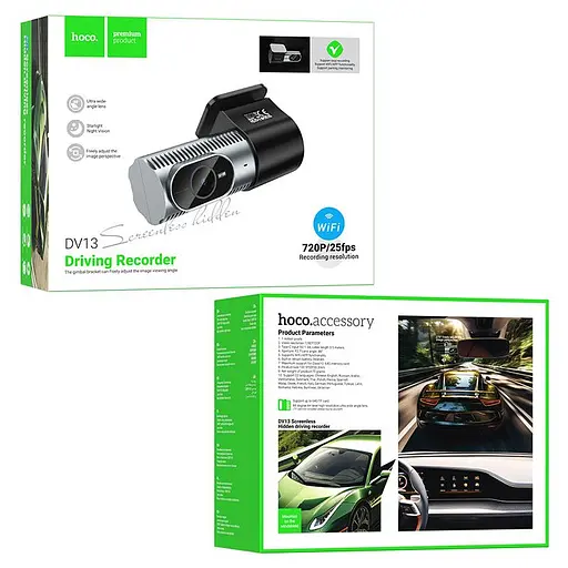 Видеорегистратор Hoco DV13 Screenless hidden driving recorder (6942007644167) - фото 7
