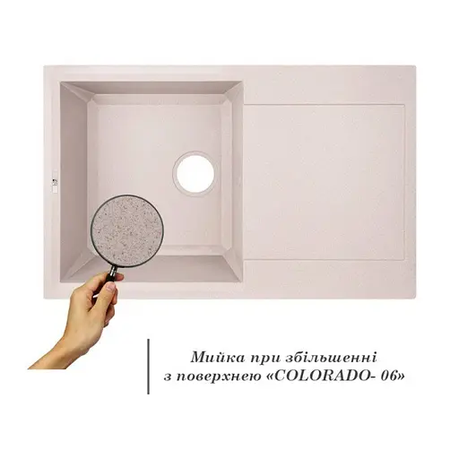 Кухонна мийка Lidz 790x495/230 COL-06 (LIDZCOL06790495230) - фото 3