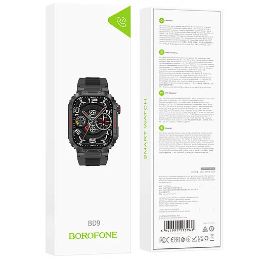 Смарт-годинник Borofone BD9 Smart sports watch (call version) Black - фото 4