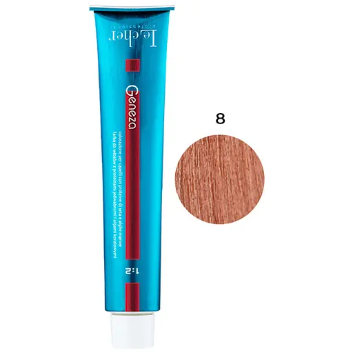 Профессиональная стойкая аммиачная крем-краска для волос Le Cher Geneza 8 (8N) натуральный оттенок 100 мл - фото 1