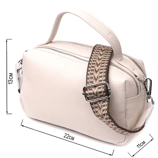 Женская прямоугольная сумка Vintage на два отделения из натуральной кожи 22х13х11 см sum0028994 - фото 3