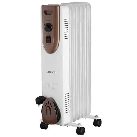 Масляный радиатор Ardesto 1500 Вт, площадь обогрева 15 кв.м напольный белый 7 секций (OFH-07X1) - фото 1