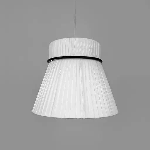 Дизайнерський світильник із полімерним конусним абажуром Ø40x32 см Line F MJ241-400 x 320 Білий - фото 4