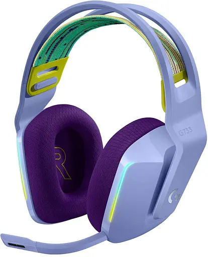 Навушники з мікрофоном Logitech G733 Lightspeed Wireless RGB Lilac (981-000890) - фото 3