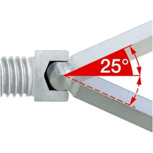 Ключ Wurth Г-образный HEX с шариком удлиненный SW8 L198 mm Zebra (арт. 071540 08) - фото 2
