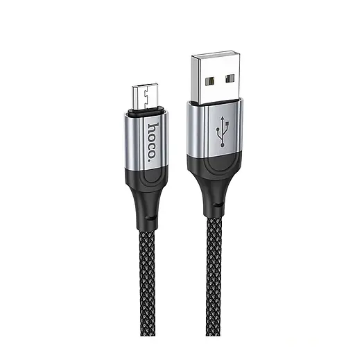 Кабель USB Hoco X102 Micro-USB 2.4 A 1 м для зарядки і передачі даних чорний