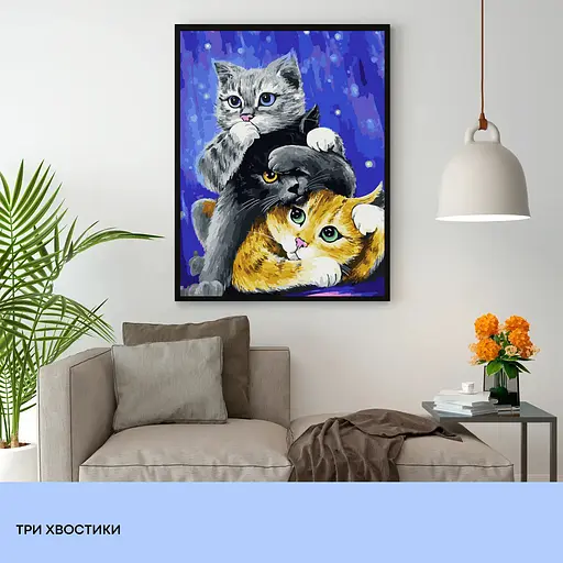 Набор для росписи по номерам "Три хвостика" 40*50 см, IDEA2-GX45761, ТМ "99IDEAS" - фото 3