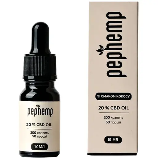 Диетическая добавка Pephemp Масло 20% СBD Isolate со вкусом кокоса 10 мл