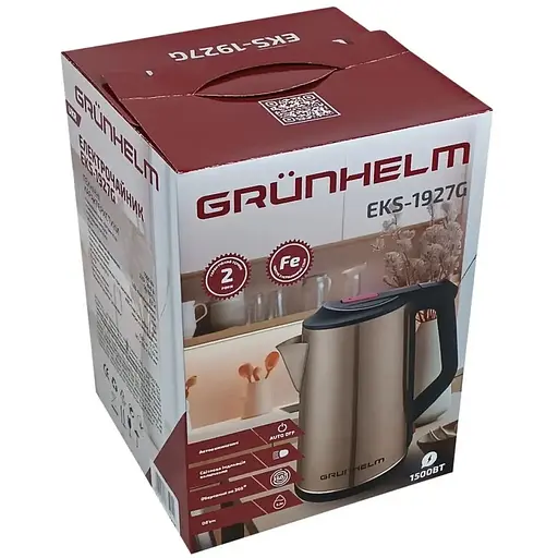 Електрочайник Grunhelm EKS-1927G, 2.3 л 1500 Вт золотий (137521) - фото 7