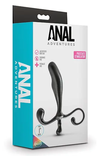 Стимулятор простати Anal Adventures Prostate Stimulator, 12.7 см чорний