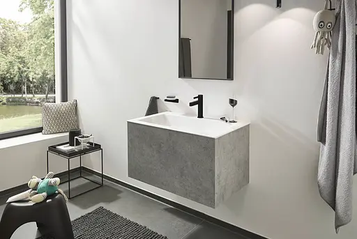 Змішувач Hansgrohe Finoris 110 для умивальника з д/к push -open Matt Black 76023670 Чорний матовий - фото 2