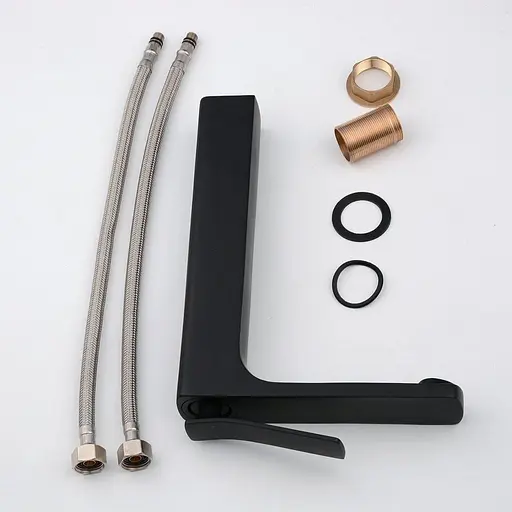 Змішувач для умивальника Rea Sonic чорний високий BAT-09854 Чорний - фото 7