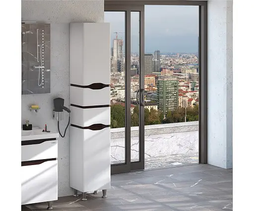 Пенал підлоговий Sanwerk "Алесса" 35 венге, лівий (MV0000254), Венге - фото 4