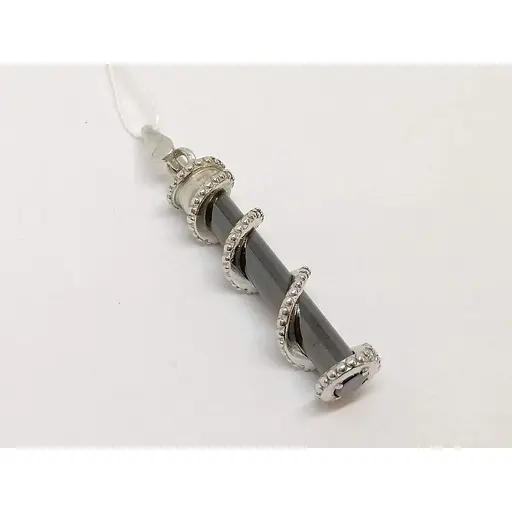 Срібна підвіска Aurora з керамікою і фіанітами. С4118Ч - фото 2