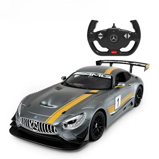Машинка Mercedes AMG GT3 сірий RASTAR модель 1:14 Автомобіль на дистанційному керуванні + пульт