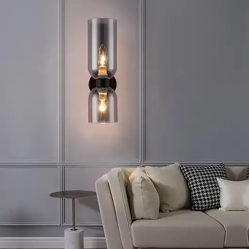 Необычное бра с двухсторонним светом 33х14 см Line F Арт. WJ1805/2 BK|GR - фото 2