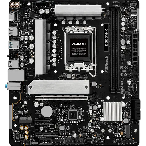 AsRock B860M-X (1851/B860, 2*DDR5, PCIex16, HDMI/DP, 4xSATA, 2xM.2, 2.5Glan, 7.1ch, mATX) - фото 5