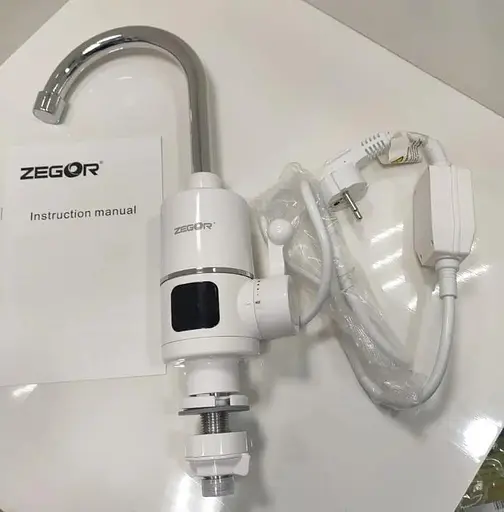 Проточний кран-водонагрівач на мийку Zegor EC-701 LED з ПЗВ 30412 - фото 2
