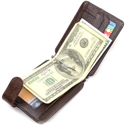 Мужской кожаный кошелек Canpellini 10.5х8х1 см acs0025587 - фото 6