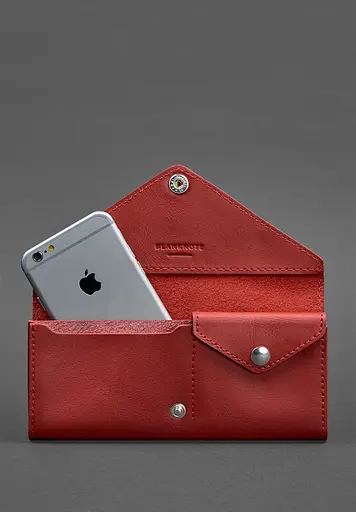 Женский кожаный кошелек Керри 1.0 красный - фото 4