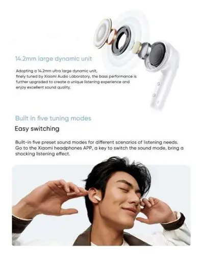 Навушники бездротові Xiaomi Redmi Buds 6 Active Transparent Pink (BHR8395GL) рожеві - фото 8