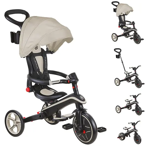 Велосипед детский Globber Explorer Trike Foldable 4в1 до 20 кг песочный (732-466-2) - фото 2