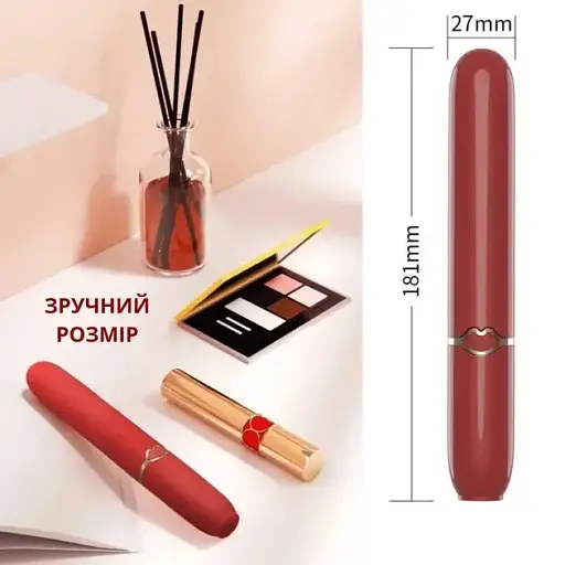 Віброкуля I’MCUM Vibe Lipstick у вигляді помади 10 режимів вібрації Червона (IM-ZDB048) - фото 8
