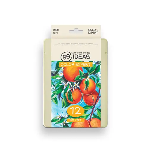 Набор цветных карандашей 99IDEAS "Color Expert" 12 цветов, Rich Set, металлическая коробка, 99CE-12RICH