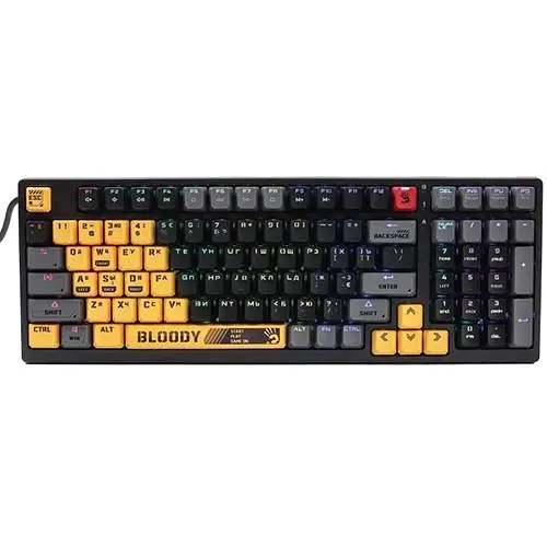 Клавиатура Bloody A4Tech S98 USB RGB Black-Lime (Sports Lime) (S98 (Sports Lime)) - фото 1