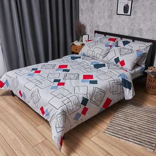 Пододеяльник Moon&Star Бязь Gold Люкс Urban Grid Полуторный 143x210 см - фото 1