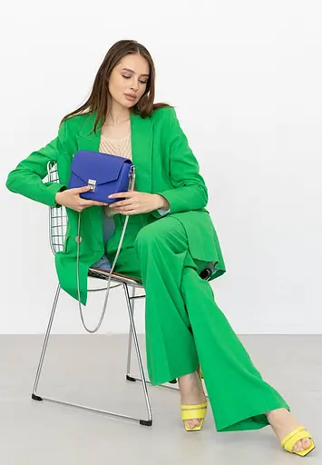 Жіноча шкіряна сумочка Yoko фіолетовий флотар - фото 2