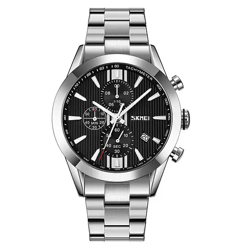 Наручний годинник Skmei 9302 Silver Black, 9302BK (18375)