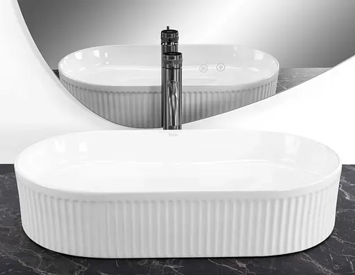 Умивальник Rea Vanda 61 white накладний REA-U6526, Білий - фото 3