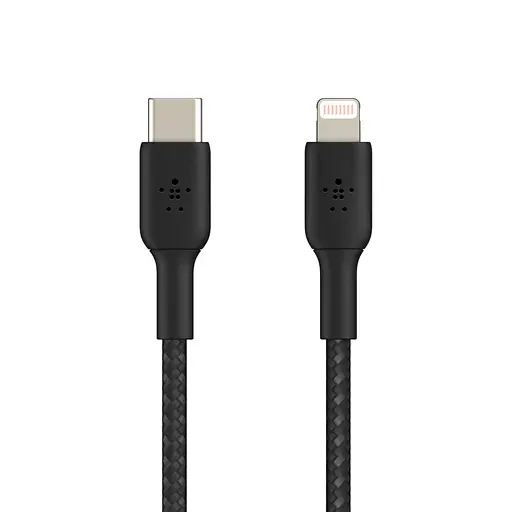 Кабель Belkin USB-С - Lightning, BRAIDED[1m, black] - фото 2