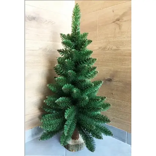 Ялинка штучна Hvoya Elegant настільна 85 см на пеньочку зелена - фото 2