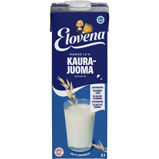 Вівсяне молоко для каш Elovena Kaura-Juoma 1.5% 1 л