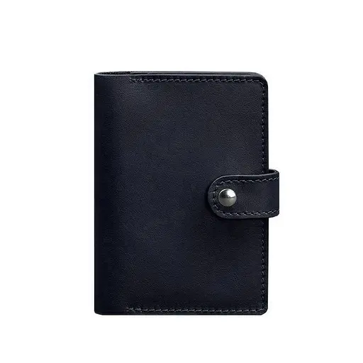 Кожаная обложка для паспорта 3.0 темно-синяя - фото 7